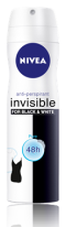 NIVEA INVISIBLE BLACK AND WHITE PURE ДАМСКИ ДЕЗОДОРАНТ 200мл+33% ГРАТИС