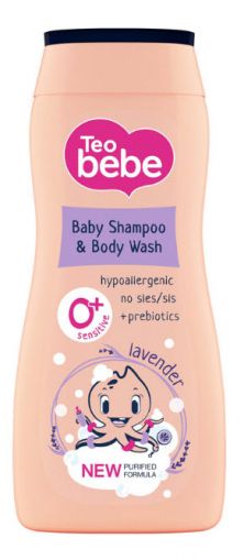 Teo Bebe Lavender Shampoo & Body Wash Бебешки шампоан и душ гел за коса и тяло 200 мл