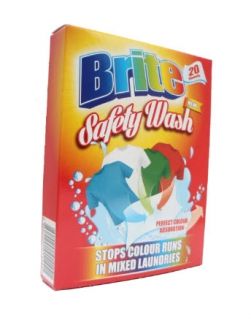 Brite Safety Wash Кърпички за цветно пране 20бр