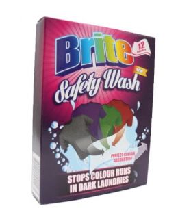 Brite Safety Wash Кърпички за тъмно пране 12бр