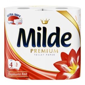 Milde Premium Toilet Paper Euphoria Red 4 бр Тоалетна хартия