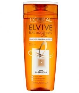 L`oreal Elseve Extraordinary Oil Fine Coconut Oil Shampoo 250 ml Подхранващ шампоан за нормална до суха коса, без утежняване 250 мл