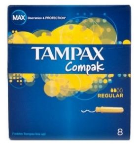 Tampax Compak Regular 8 pieces Тампони с апликатор 8 броя