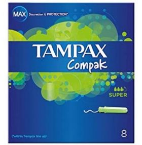 Tampax Compak Super 8 pieces Тампони с апликатор 8 броя