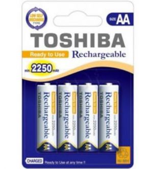 Toshiba Rechargeable - Зареждащи се батерии 2 варианта: АА 2250 mAh/ ААА 750 mAh  налични само ААА