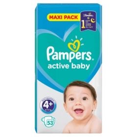 Pampers Active Baby 4 макси + 10-15 кг 53 бр.