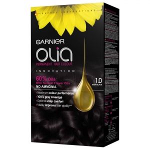 Боя за коса Garnier Olia 1.0 Deep Black, Перманентна, Без амоняк, 112 мл