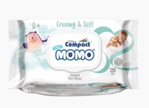 Мокри кърпи Ultra Compact Mini Momo Cremy & Soft 120 броя