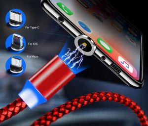 Магнитен кабел за зареждане на телефон iPhone, type C и Android