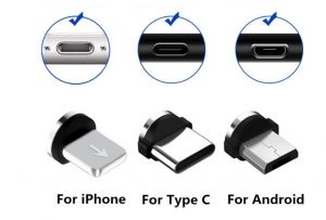 Магнитен кабел за зареждане на телефон iPhone, type C и Android