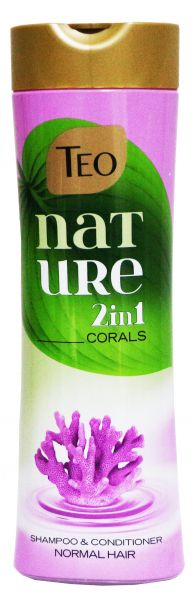 Teo Nature 2 in 1 Shampoo & Conditioner Corals Шампоан Тео за мазна коса 350 мл