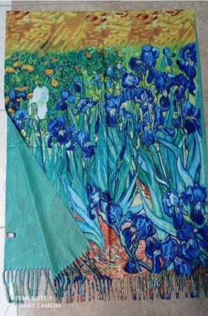 Кашмирен шал - картина "Blue Irises"