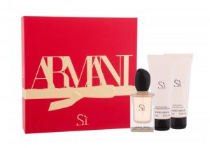 Giorgio Armani Si set комплект Eau de parfum 50ml + dusschgel 75ml + body lotion 75ml