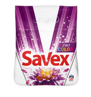 Прах за пране Savex 2in1 Color, 40 изпирания, 4кг 