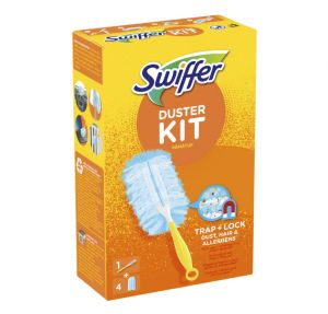 Swiffer Duster Kit Trap & Lock Четка за почистване на прах 1 къса дръжка + 4 резерви