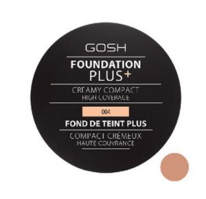 Gosh Foundation Plus + Creamy Compact High Coverage 004 Natural Компактен фон дьо тен 9 гр