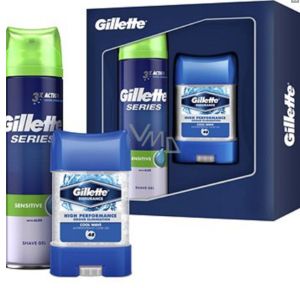 Gillette  Комплект Гел за бръснене Sensitive 200 мл + Стик против изпотяване Cool Wave 70 мл