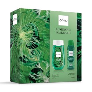 C-THRU Luminous Emerald Комплект  Дезодорант спрей 150мл + Душ гел 250мл