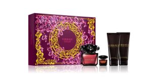 Versace Crystal Noir Gift Set  4 Pcs  Комплект EDT 90ml+BL 100 ml +Shower Gel 100 ml + EDT 5 ml Дамски комплект