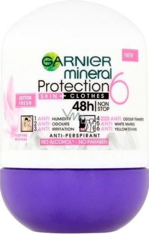 Garnier Mineral Protection Skin+Clothes Cotton Fresh Ролон за жени 50мл 