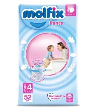 Molfix Pants 4 Maxi Пелени-гащи за деца Размер 4 /9 - 14 кг/52 бр.