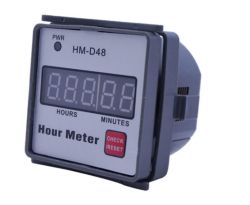 Мото часовник 652F HM-D48 Брояч на часове Цифров брояч на часове 0‑999.99h Таймер AC 12 до 220V за моторна косачка Генератор Селскостопански трактор Измервател на часове