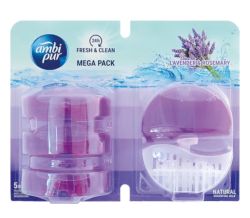 Ambi Pur Mega Pack Тоалетно блокче Lavender & Rosemary 4 броя * 55мл