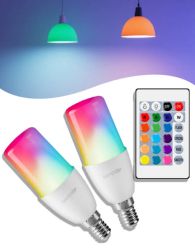 RGB LED КРУШКА С ДИСТАНЦИОННО УПРАВЛЕНИЕ E14 6W - 220 V 6000К