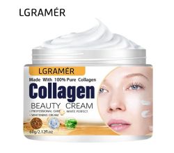  Крем Lgramer Collagen против бръчки, крем за очи, хидратиращ крем за лице,лифтинг на лице против стареене, подхранващ и възстановяващ, колагенов стимулатор 60  грама