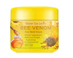 Крем Bee Venom Water Ice Levin за шия с пчелна отрова, хидратиращ, за подобряване на увисването, за намаляване на фините линии, за възстановяване на увредена кожа, за лице, подхранваща грижа за кожата  50 грама 