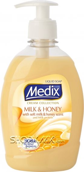 MEDIX CREAM COLLECTION Milk & Honey Течен сапун - с помпа 400мл