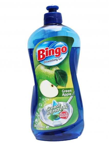 Bingo Препарат за миене на съдове Green Apple  500мл