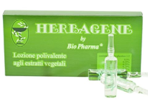 Herbagene Lozione polivalente agli estratti vegetali Ампули против пърхот, косопад и мазни корени Biopharma Herbagene 10X8ml 