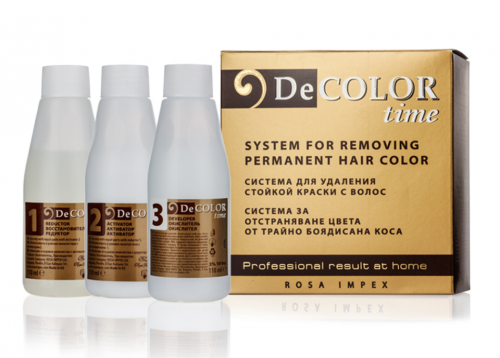 Decolor Time Система за отстраняване цвета от трайно боядисана коса 