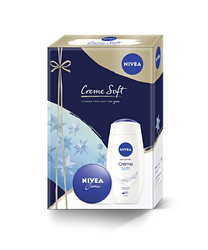 Подаръчен комплект Nivea Creme Soft  Душ гел 250мл.+Nivea крем 75мл.