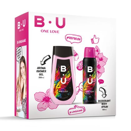 B.U One Love Комплект Дезодорант спрей 150мл + Душ гел 250мл
