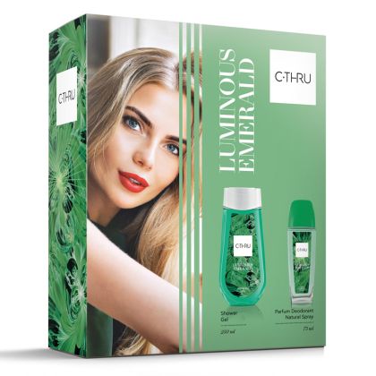 C-THRU Luminous Emerald Комплект Натурален спрей 75мл + Душ гел 250мл