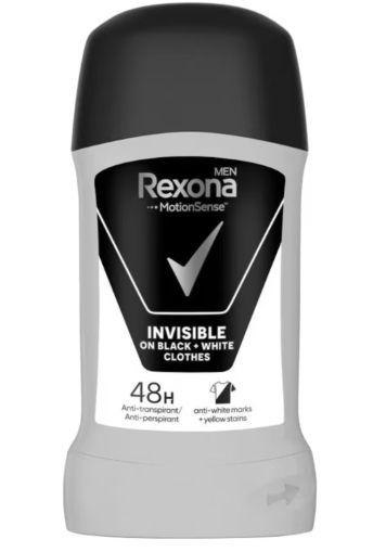 Rexona Invisible Black+White Стик за мъже 50мл