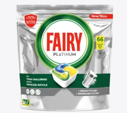 FAIRY PLATINIUM  Таблетки за миялна машина с аромат на лимон 66 бр