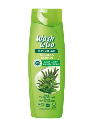 Wash & Go With  Herbal Fresh Шампоан за мазна коса 360мл