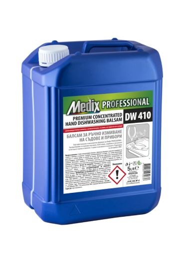 Medix Professional PREMIUM CONCENTRATED HAND DISHWASHING BALSAM DW 400 Концентриран балсам за ръчно измиване на съдове и прибори (момина сълза) 5 л.