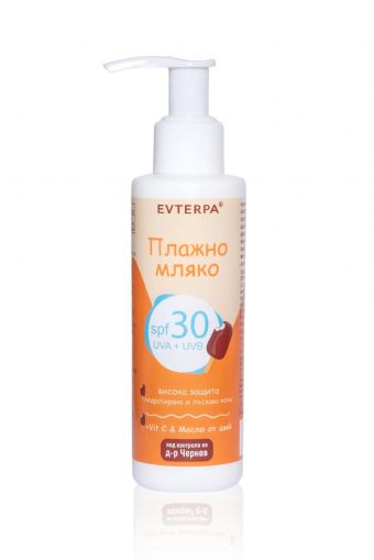 Евтерпа Плажно мляко със силна защита +SPF 30 150 мл