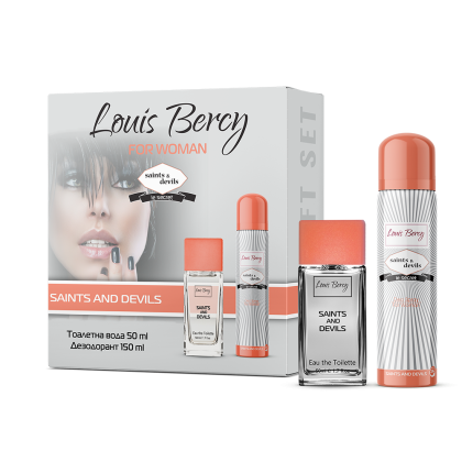 Louis Bercy Saints For Woman Дамски комплект Тоалетна вода 50 мл + Дезодорант 150 мл