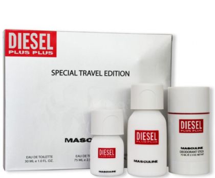 Diesel Plus Plus Special Travel Edition Masculine Комплект за мъже EDT 30 мл + EDT 75 мл + Дезодорант стик 75 мл