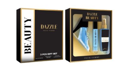 Дамски комплект MB PARFUMS Dazzle Beauty   EDP 50 ml + Mist 50 ml + 15 ml Roller Ball