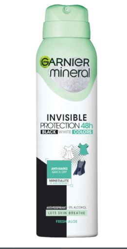 Garnier Mineral Deo Invisible Protection  Black White Colors  Fresh Aloe Дезодорант за жени 150 мл