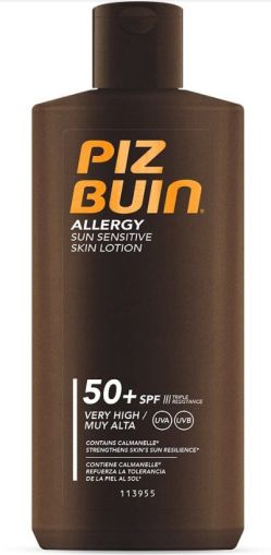 Piz Buin Слънцезащитен лосион за слънце за чувствителна и алергична кожа  SPF 50 200ml