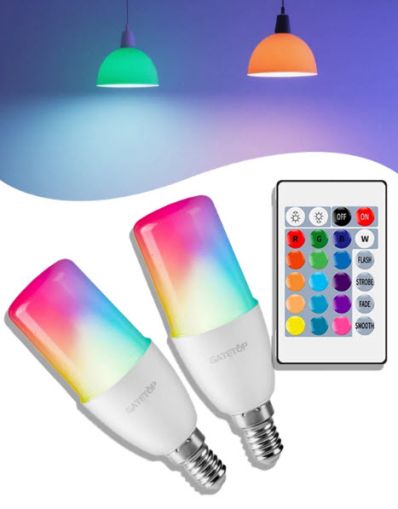 RGB LED КРУШКА С ДИСТАНЦИОННО УПРАВЛЕНИЕ E14 6W - 220 V 6000К