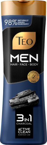 Шампоан Teo Men 3 in 1 Charcoal 350 ml