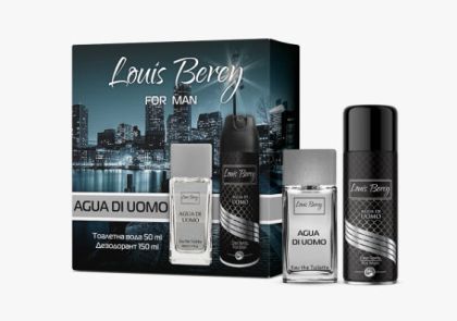 Agua di uomo set комплект  Louis Bercy  edt50+deo150 